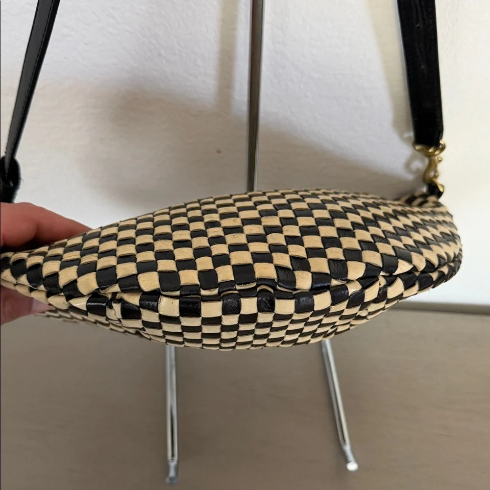 Clare V Black and Tan Checkered Crossbody Bag - Picture 5 of 8
